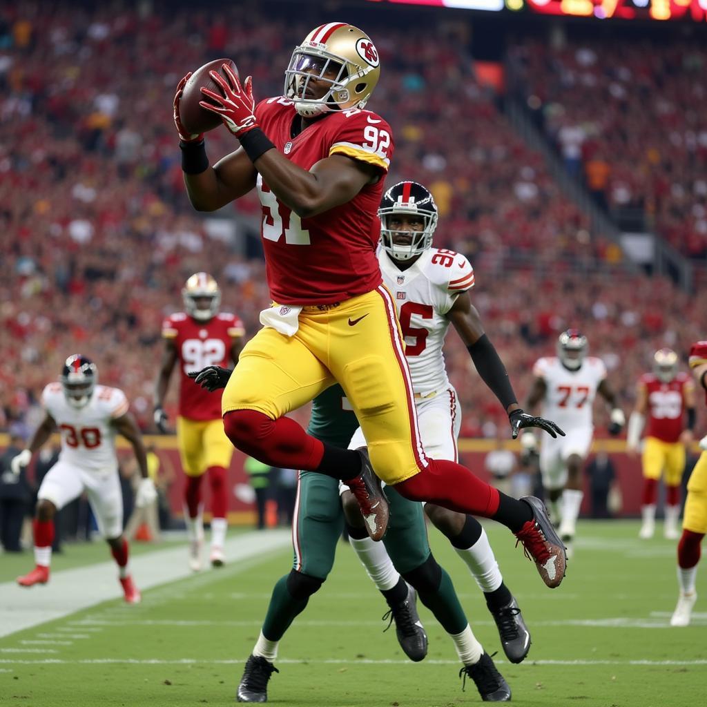 Michael Pittman Jr. making a touchdown catch