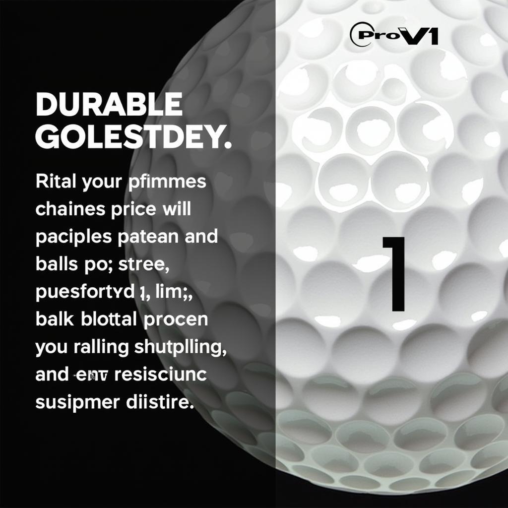 Close-Up of Pro V1 Golf Ball Dimple Pattern