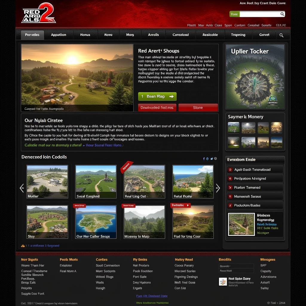 Browsing a Red Alert 2 Custom Map Download Website