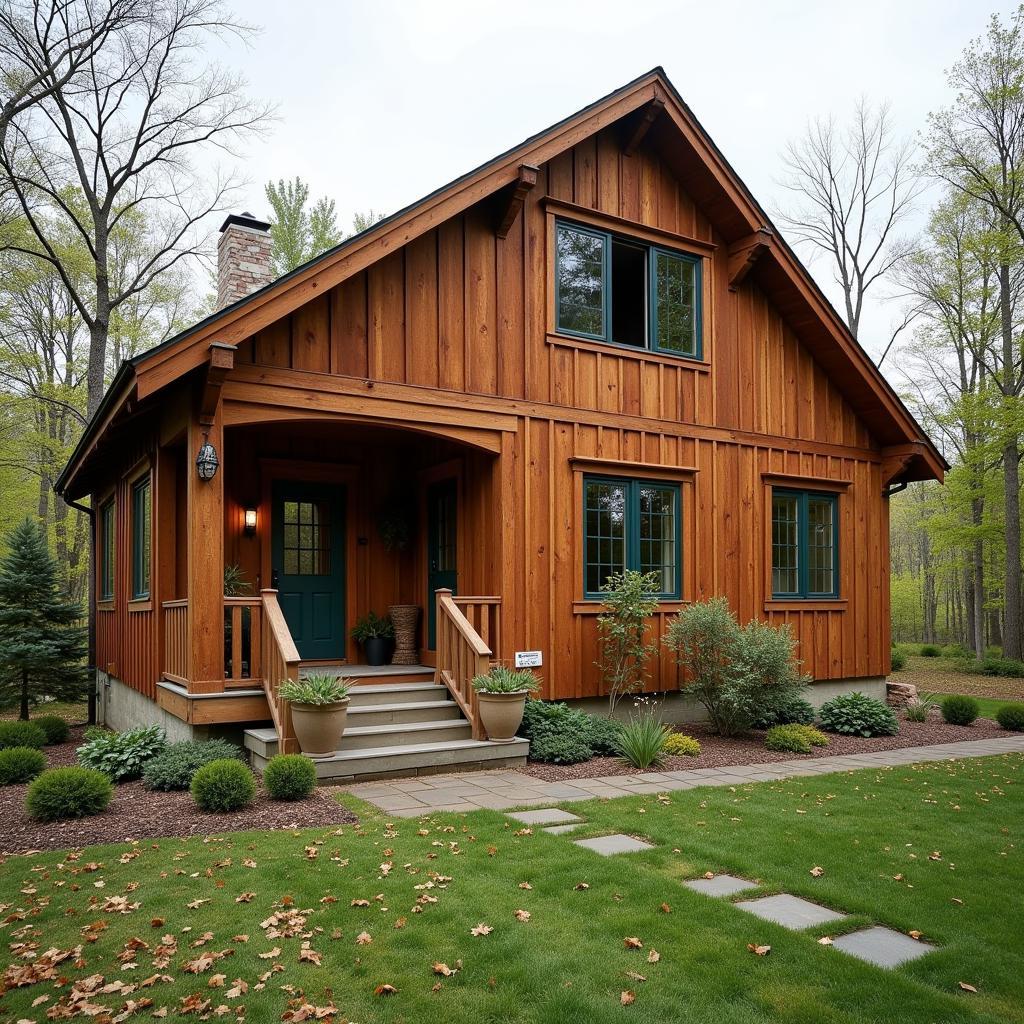 Rustic Wood Siding Exterior Wall