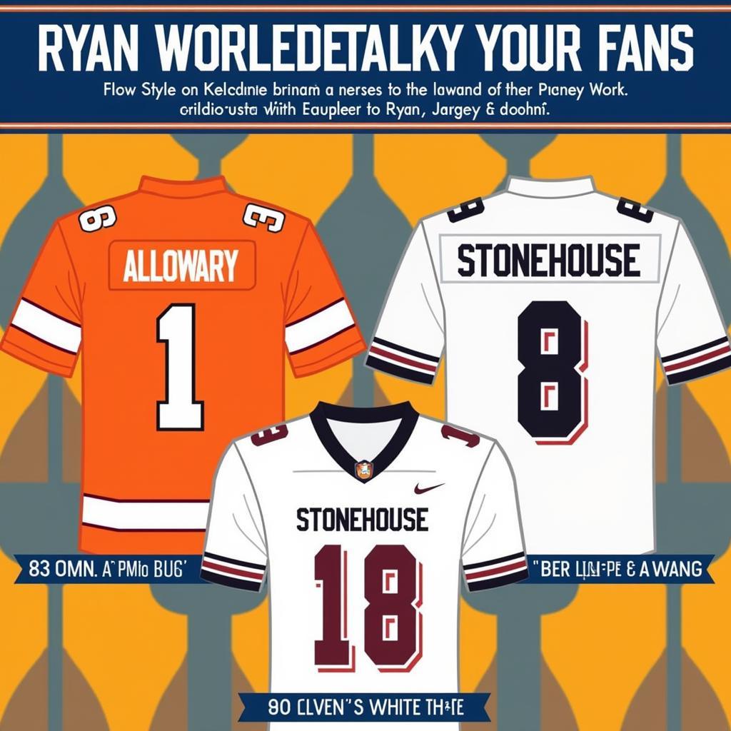 Different styles of Ryan Stonehouse jerseys, including home, away, and Color Rush editions