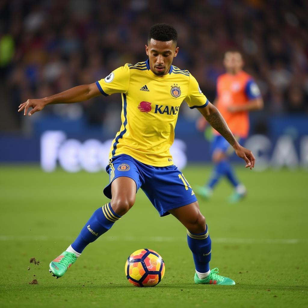 Jadon Sancho demonstrates precise passing technique