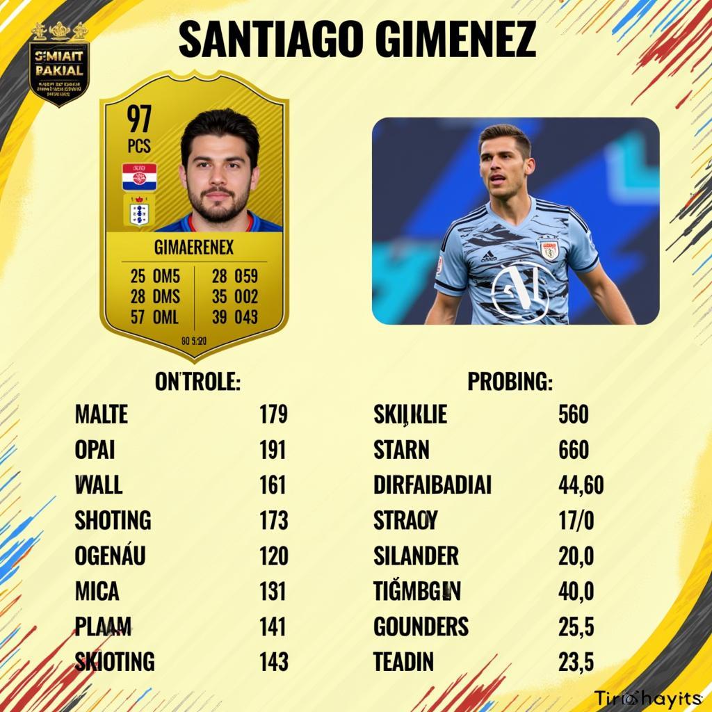 Santiago Giménez FIFA 23 Player Card