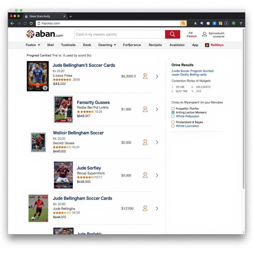 Searching for Jude Bellingham Soccer Cards Online