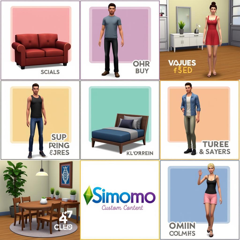 Examples of Simomo Sims 4 Custom Content