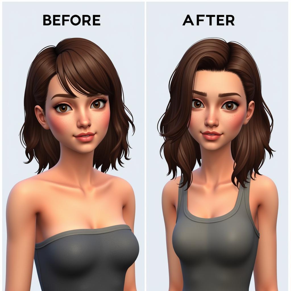 Sims 3 Default Replacement Hair Comparison