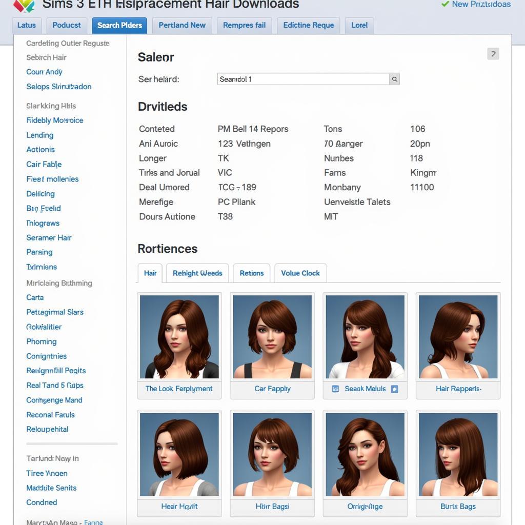 Sims 3 Default Replacement Hair Downloads