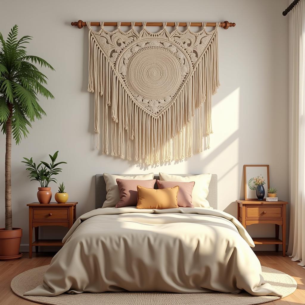 Sims 4 Bedroom with Boho Tapestry