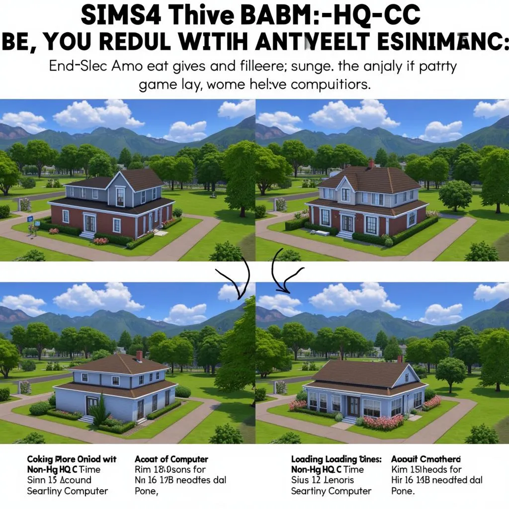 Sims 4 Game Performance with HQ vs. Non-HQ CC