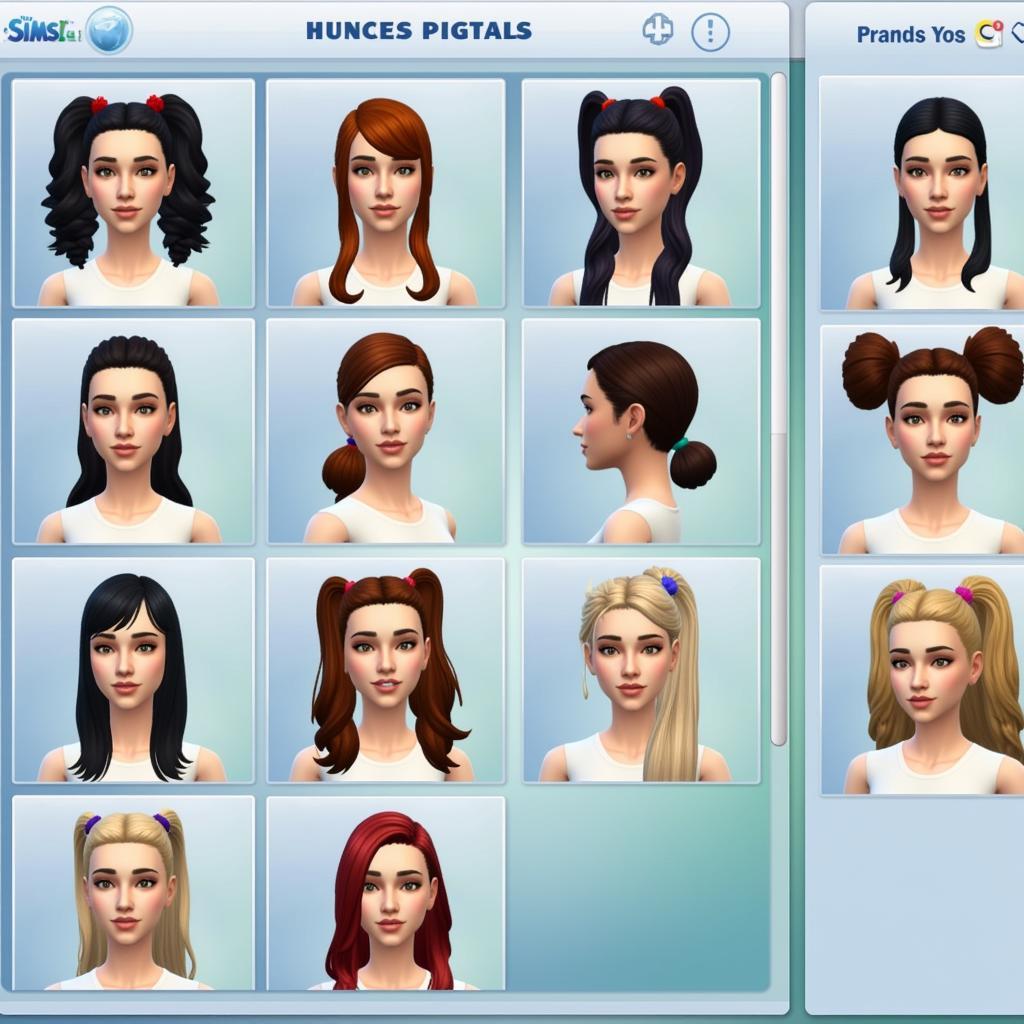 Sims 4 Pigtails Gallery