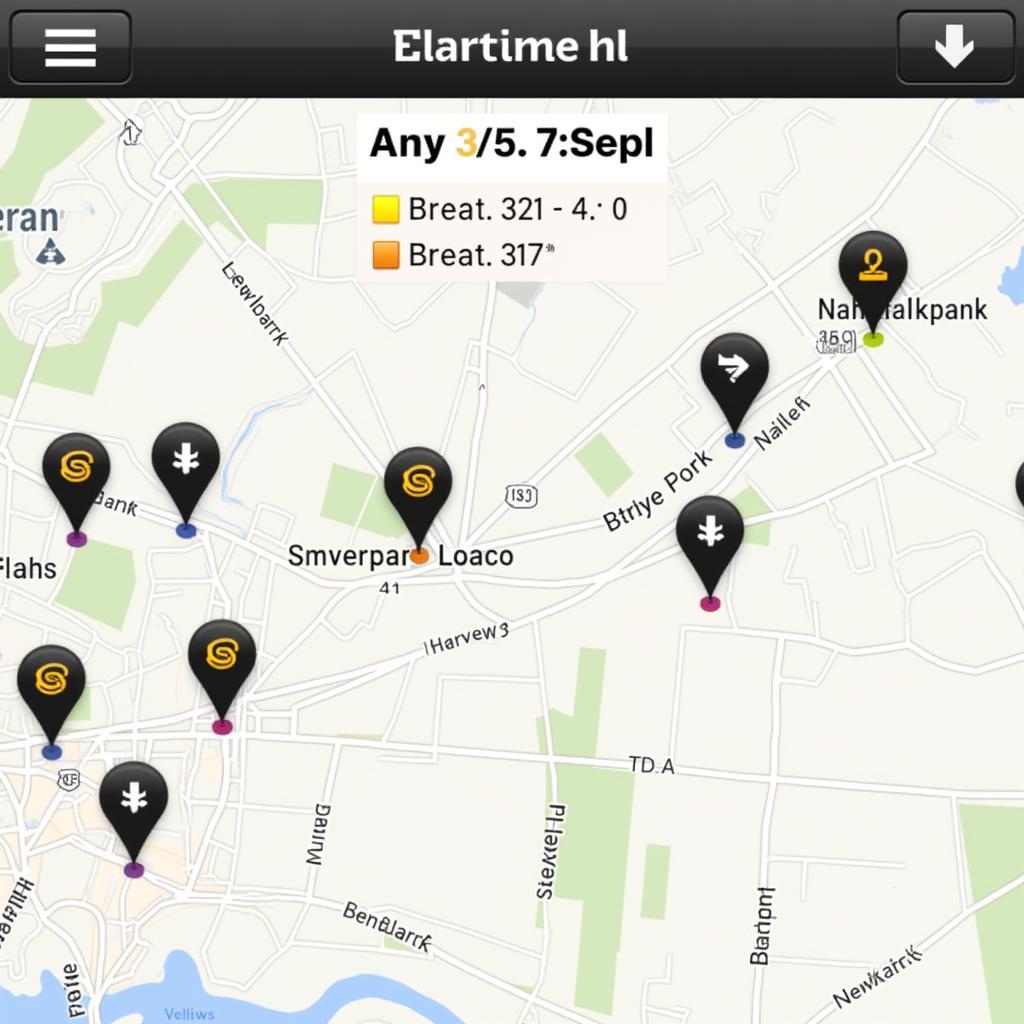 Skatepark locator map view