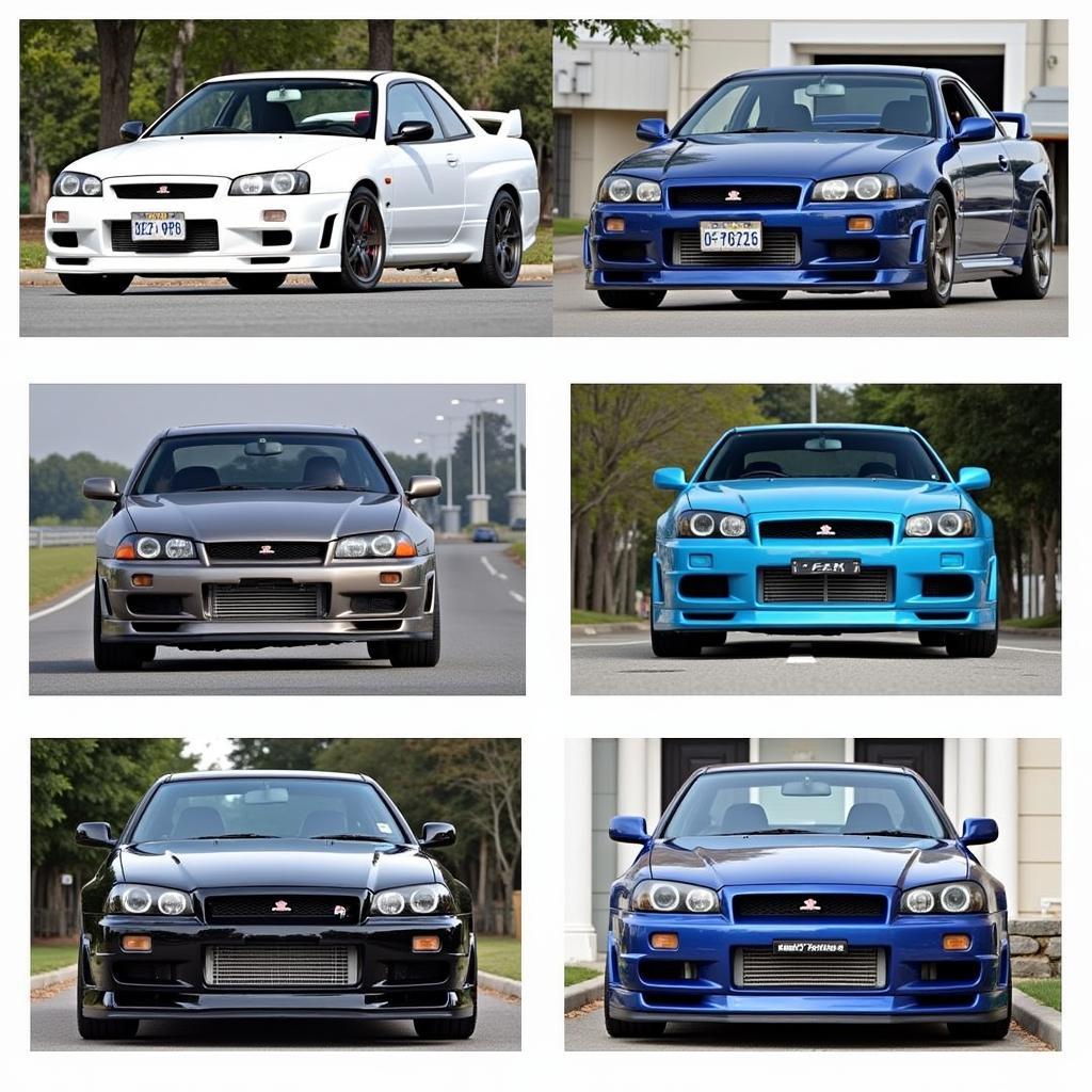 Different Skyline R34 Front Bumper Styles