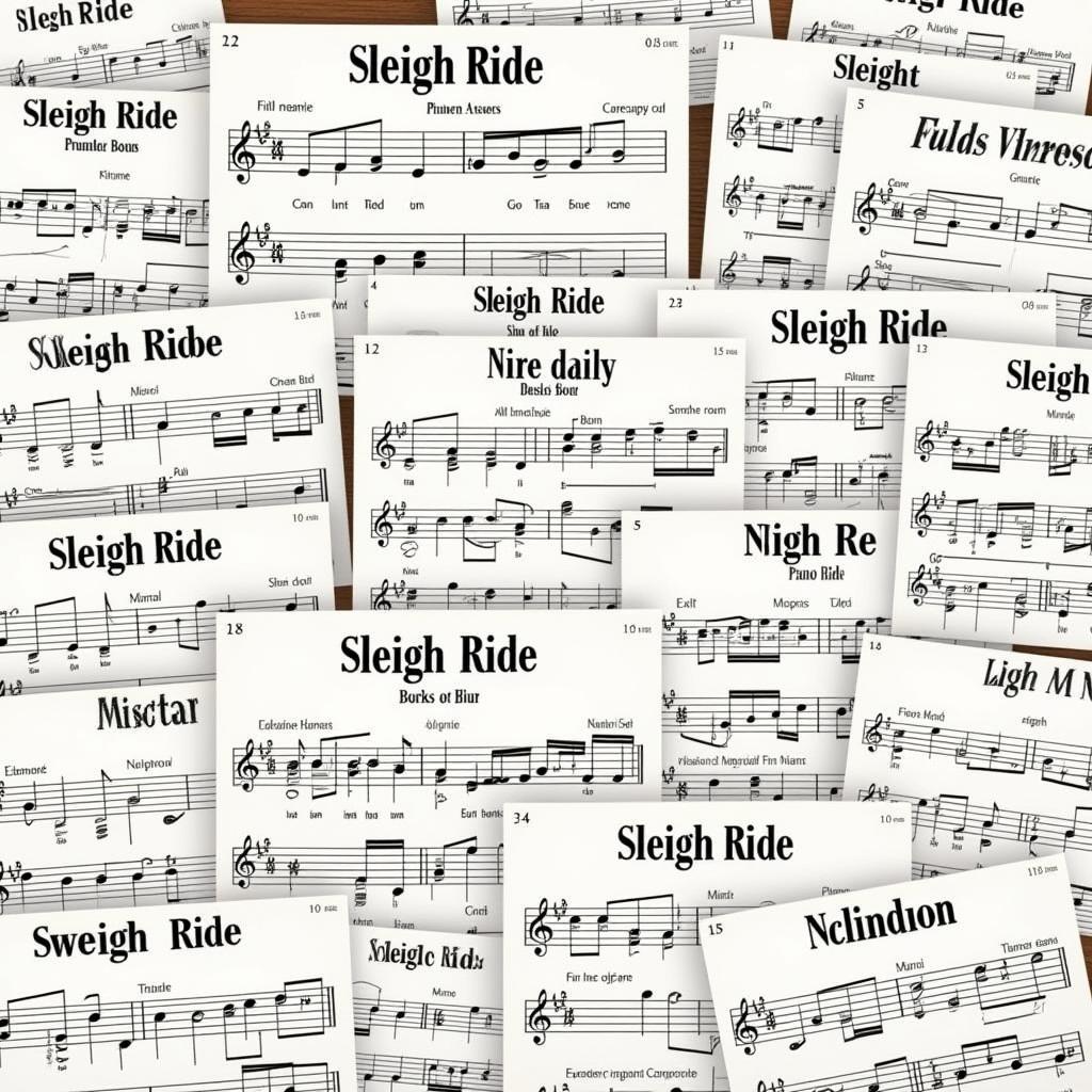 Various Sleigh Ride Piano Sheet Music Options