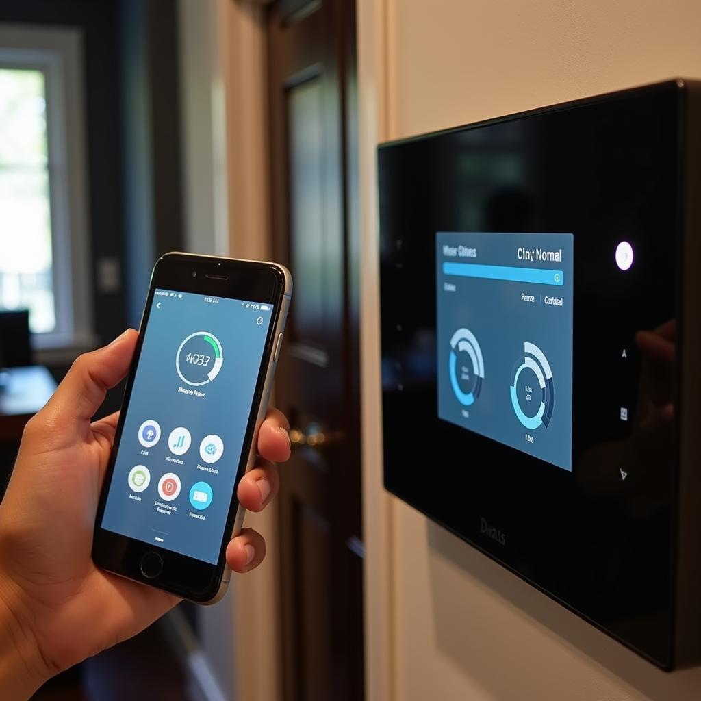 Control panel integrated with a smart home system