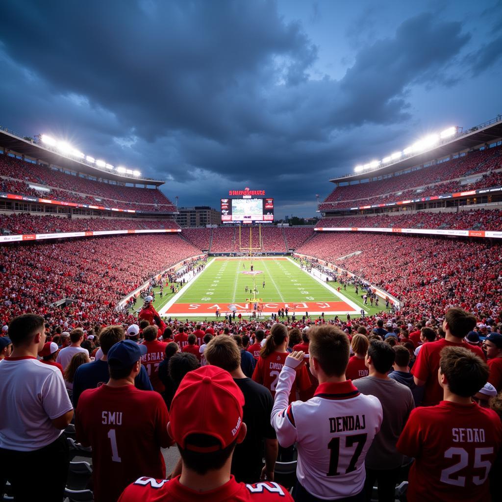 SMU Football Fans in the Stands