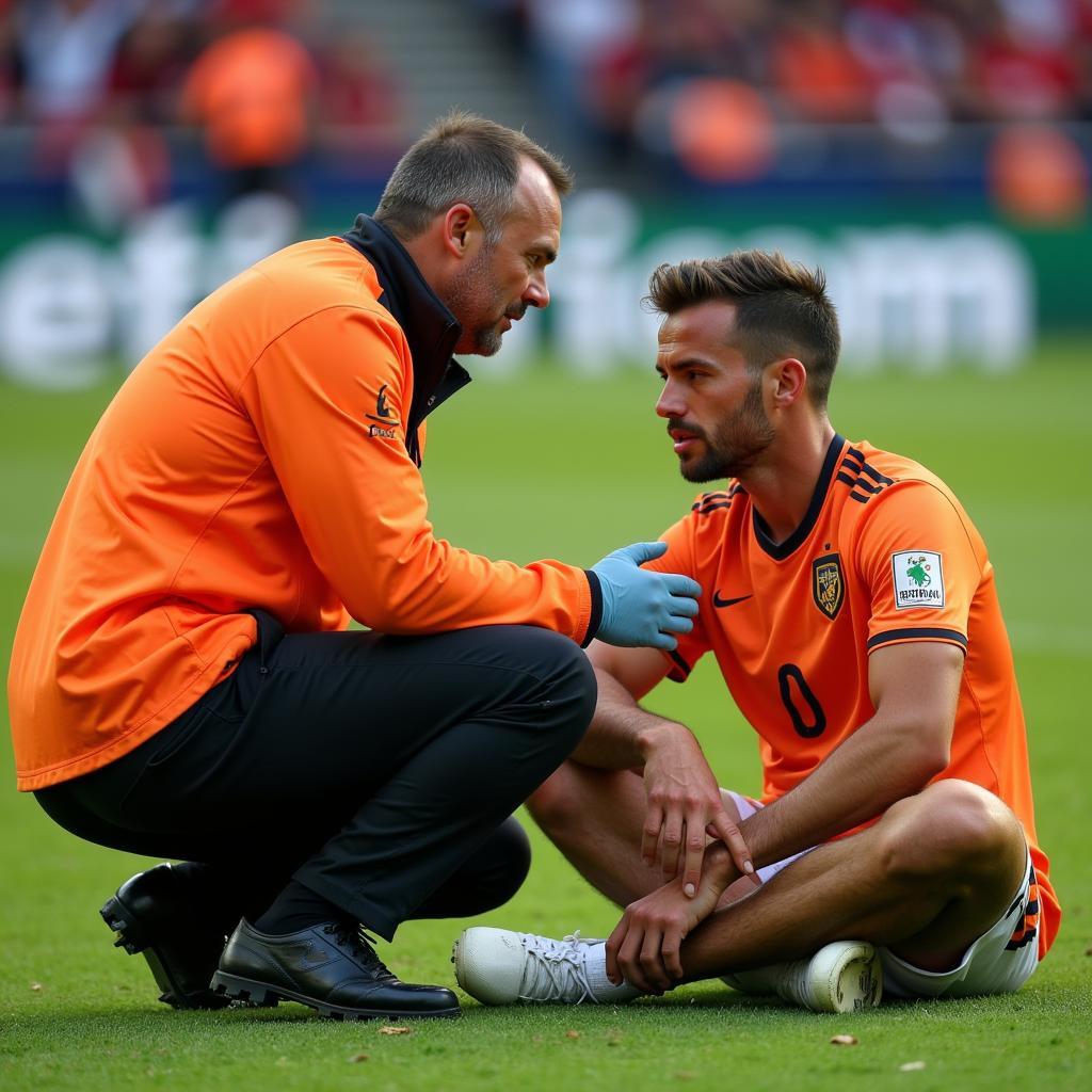 Soccer Player Experiencing Heat Exhaustion