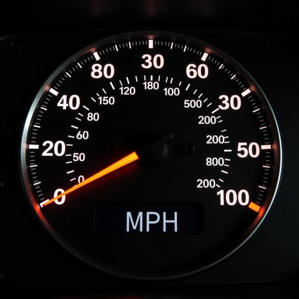 Speedometer showing km/h and mph conversion for 322 km/h