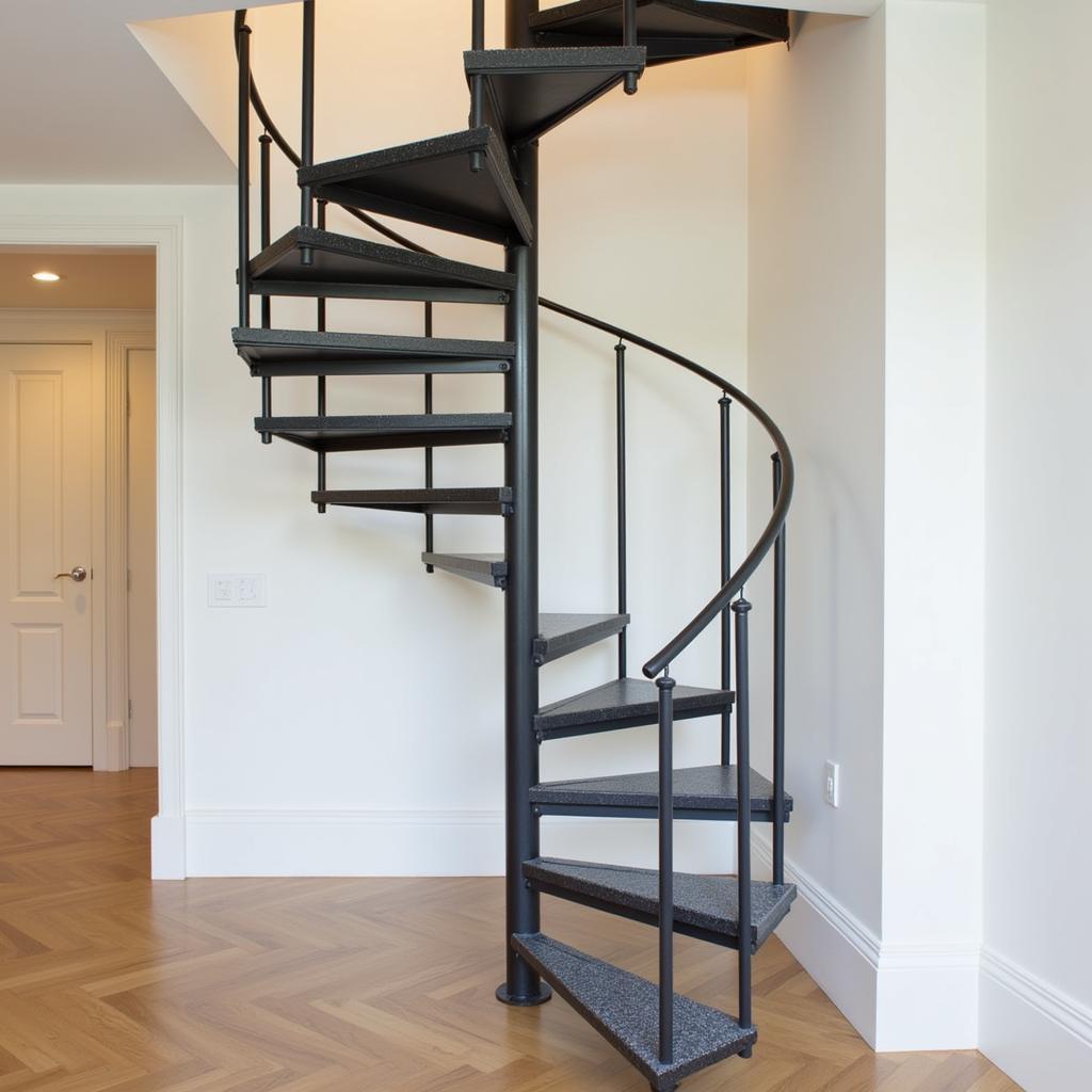 Spiral Staircase in Center of Room