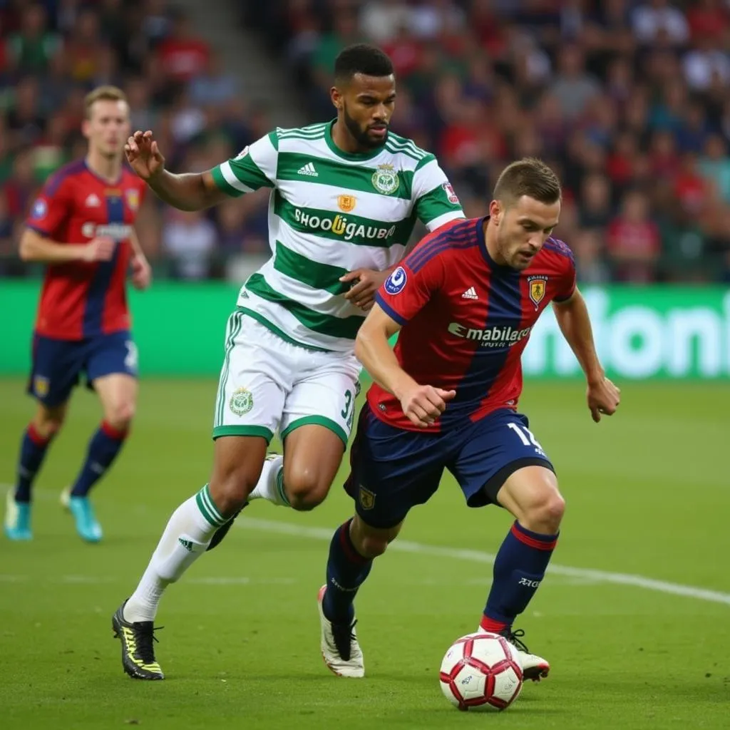 Sporting FC Players in Action Wearing the New Third Kit