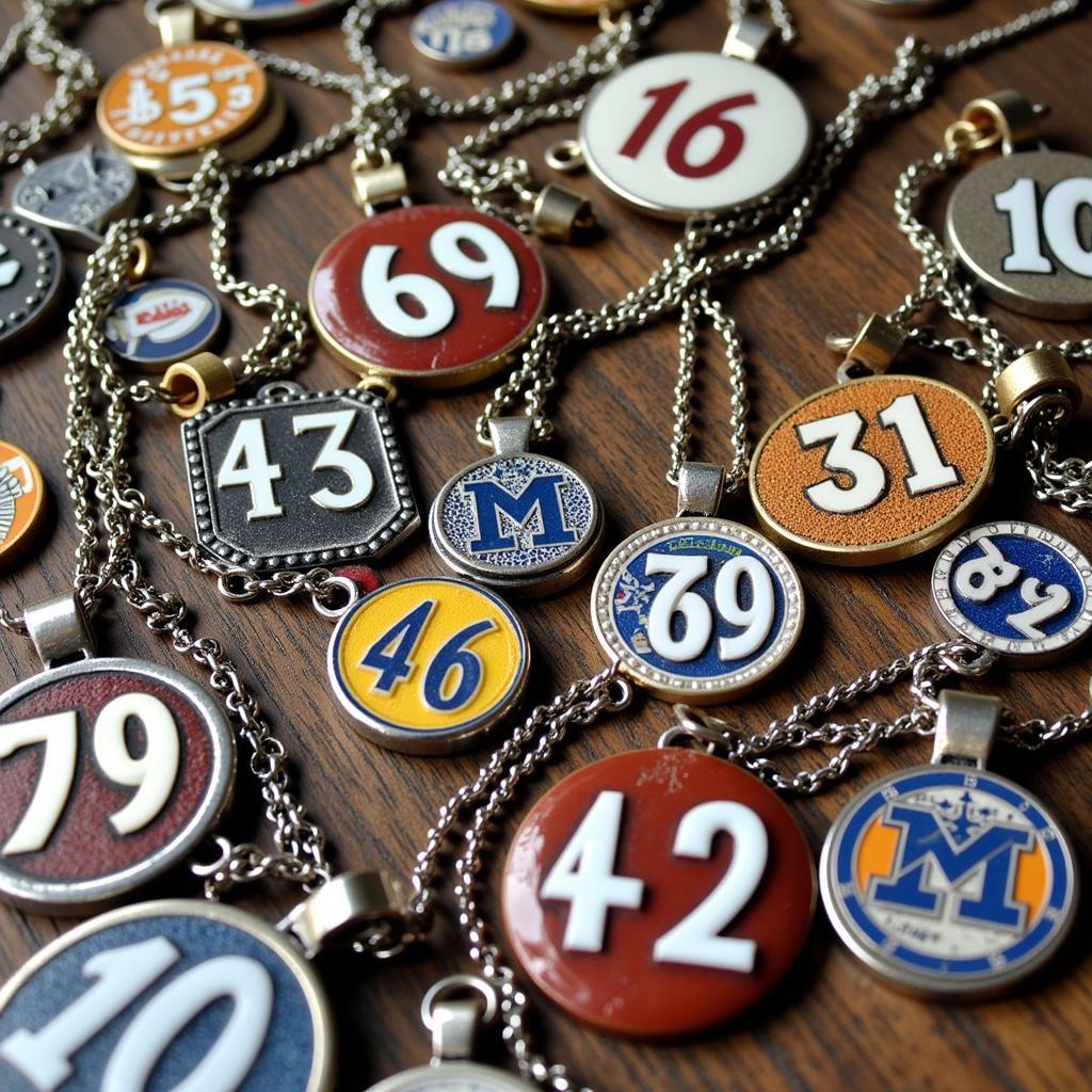 Sports Number Necklaces for Fans