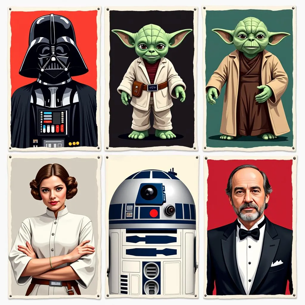 Star Wars Character Flags: Showcasing iconic characters