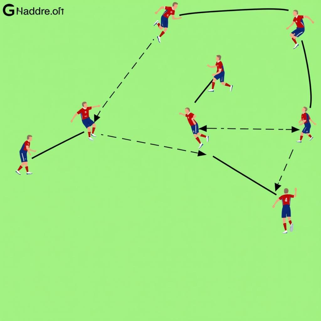 Striker Receiving Through Pass