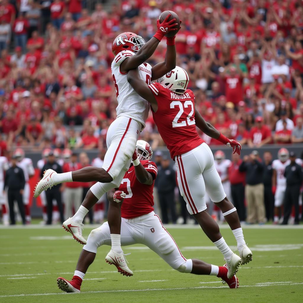 Tank Dell making a catch for the Houston Cougars