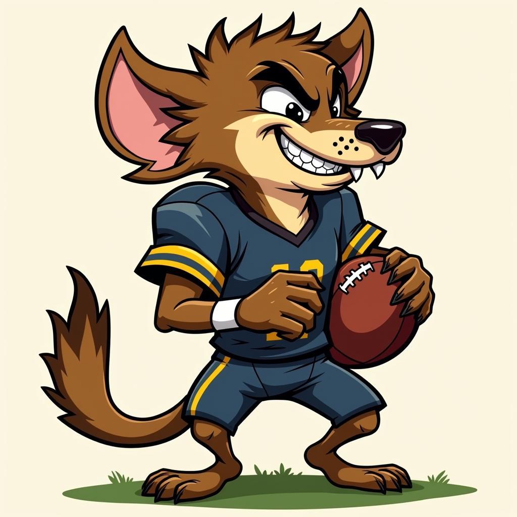 Tazmanian Devil in a Football Uniform