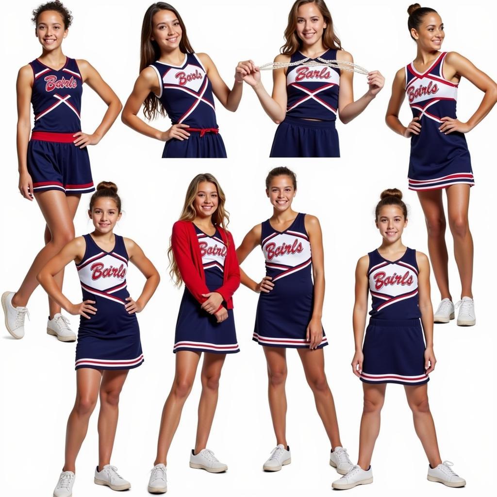 Cheerleading Uniforms in Different Styles