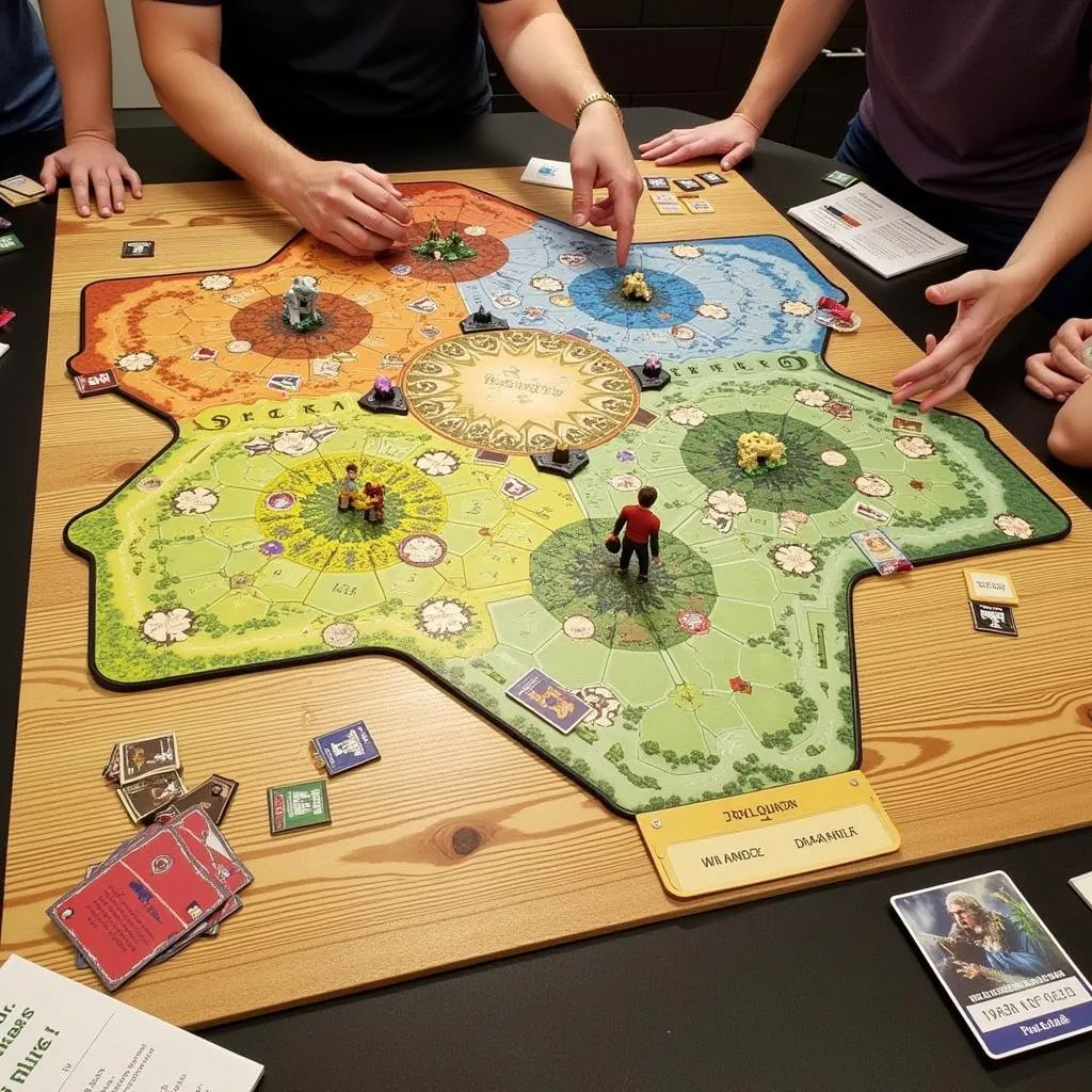 The King is Dead board game setup