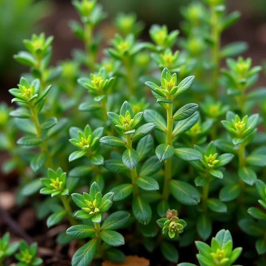 Fresh Thyme in a Garden