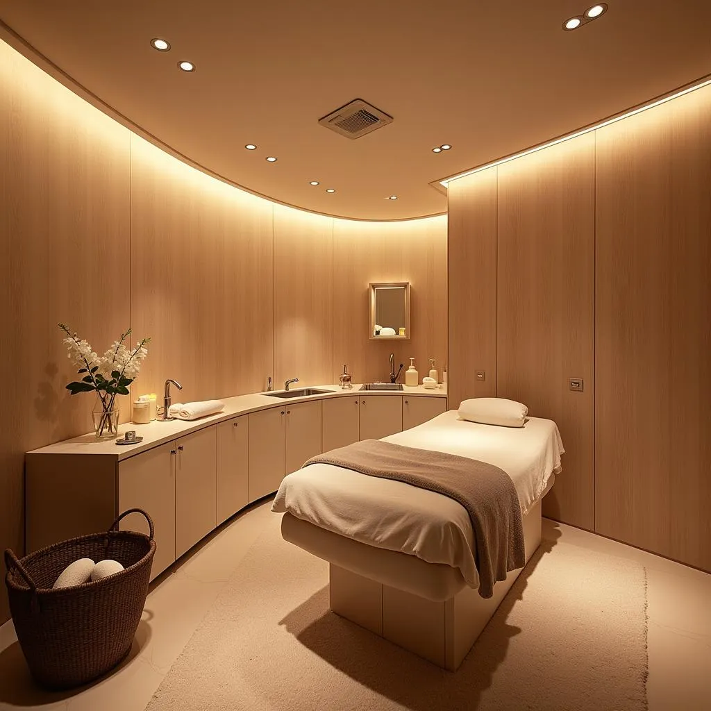 Luxurious spa treatment room at Totally You Spa