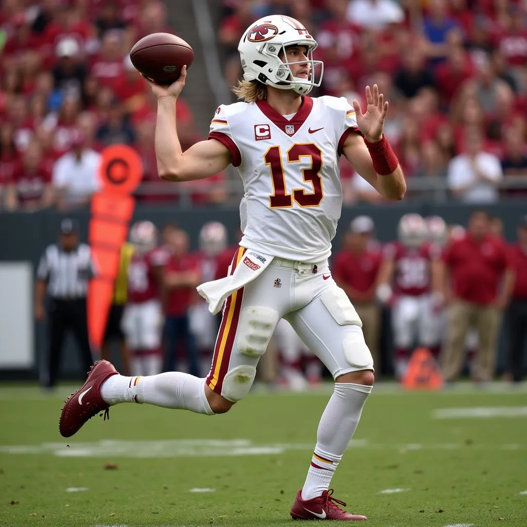 Trevor Lawrence throws a touchdown pass