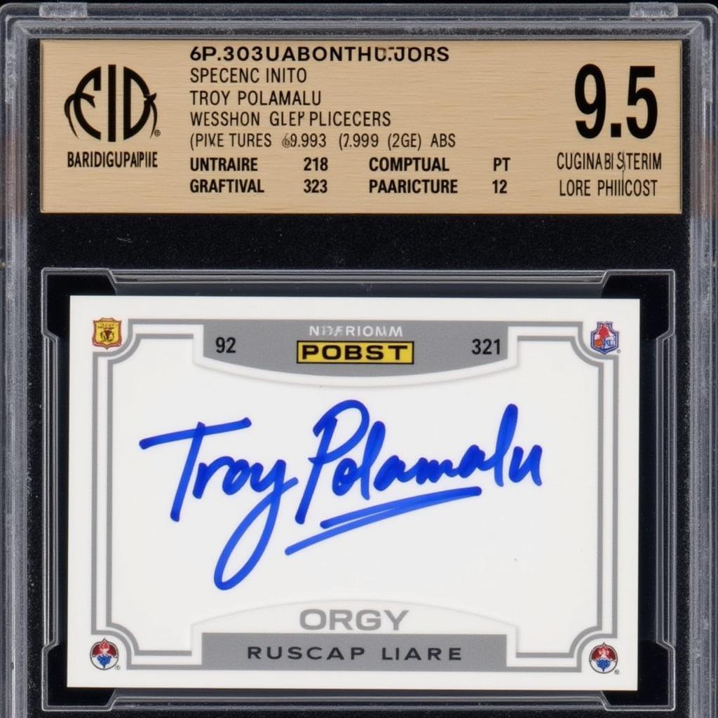 Troy Polamalu Autographed Card Grading