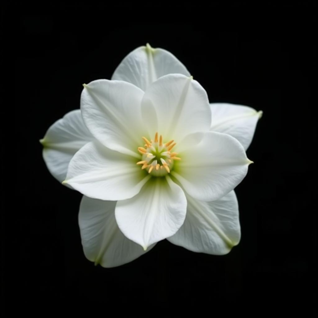 White tuberose flower with a dark background