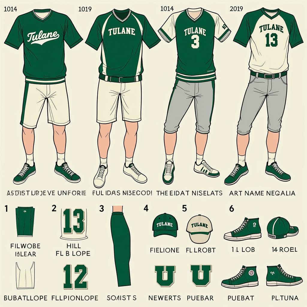 Tulane Uniforms Through the Years