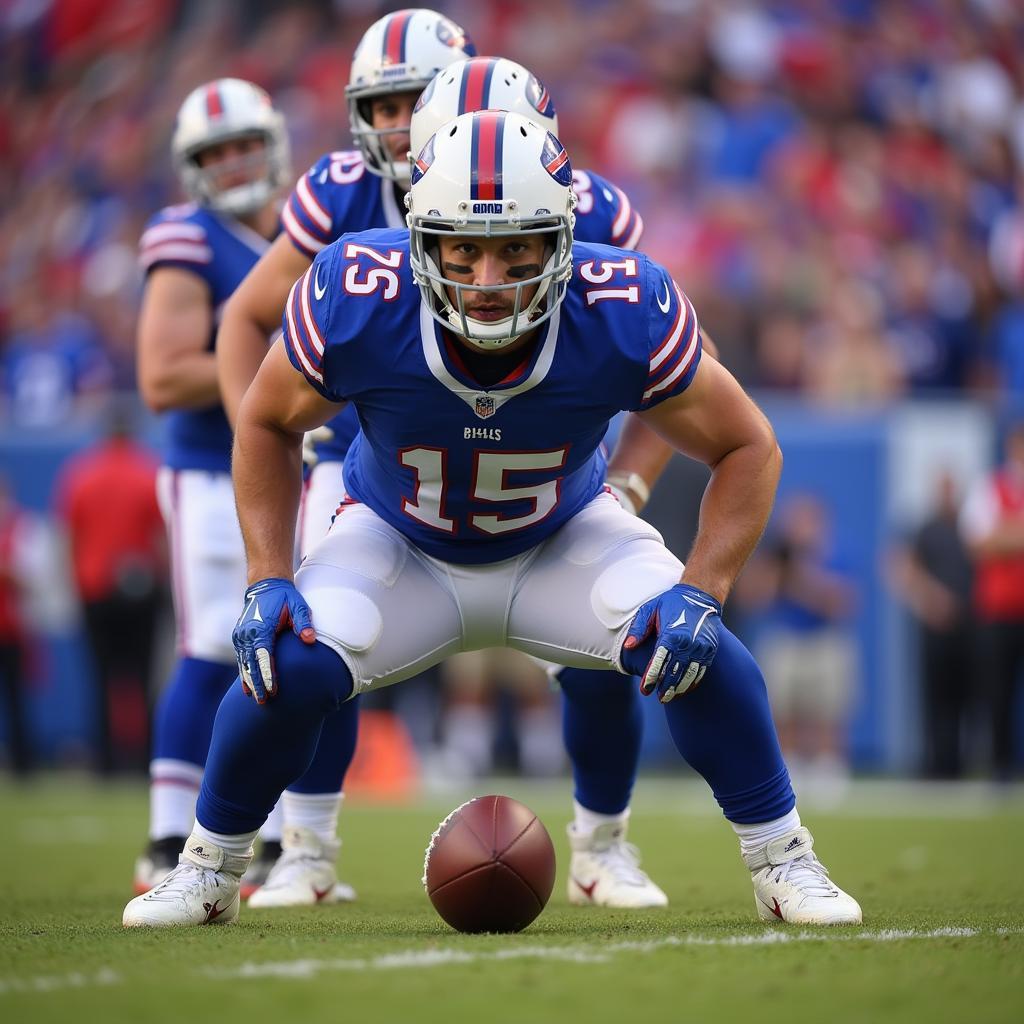 Tyler Bass kicking a field goal