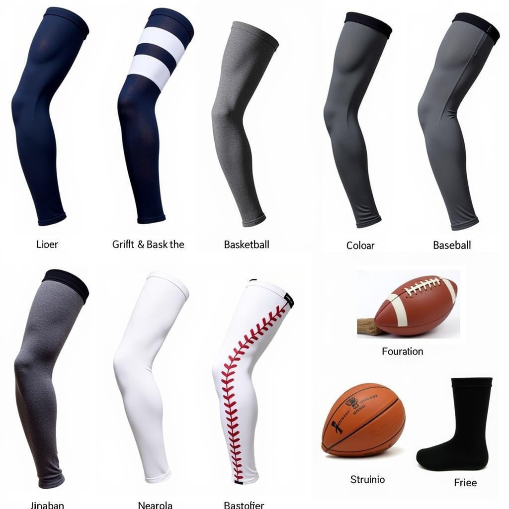 Different types of game-ready sleeves for various sports