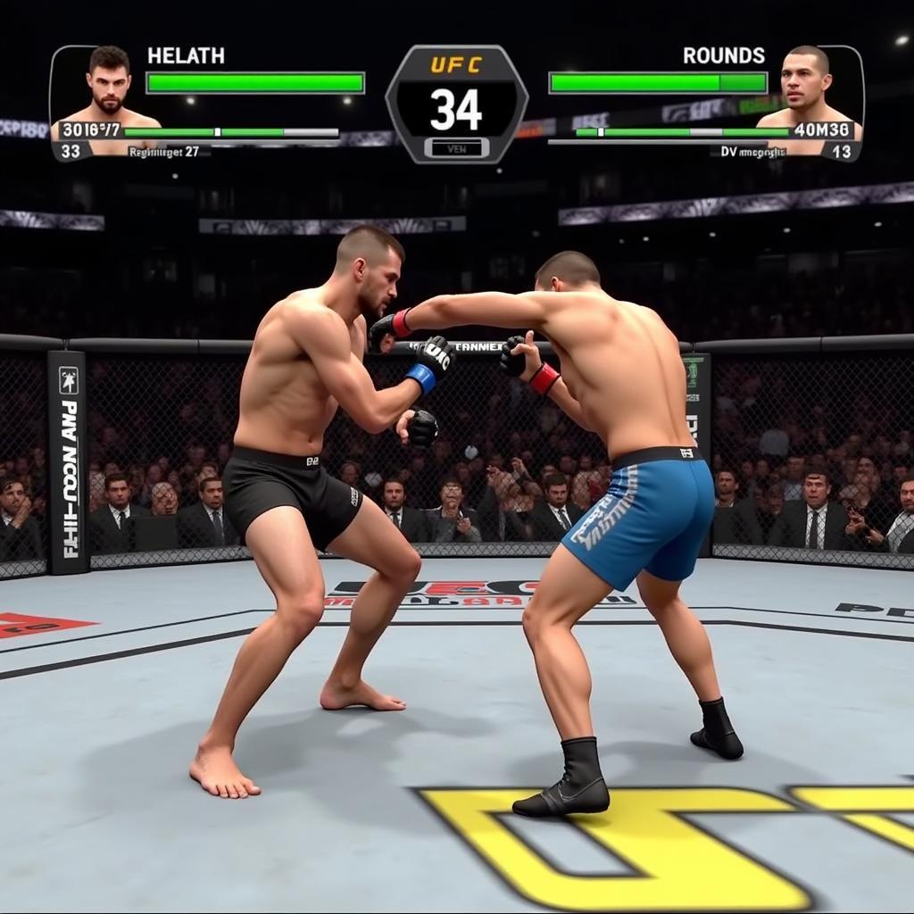 Intense online ranked match in UFC 4