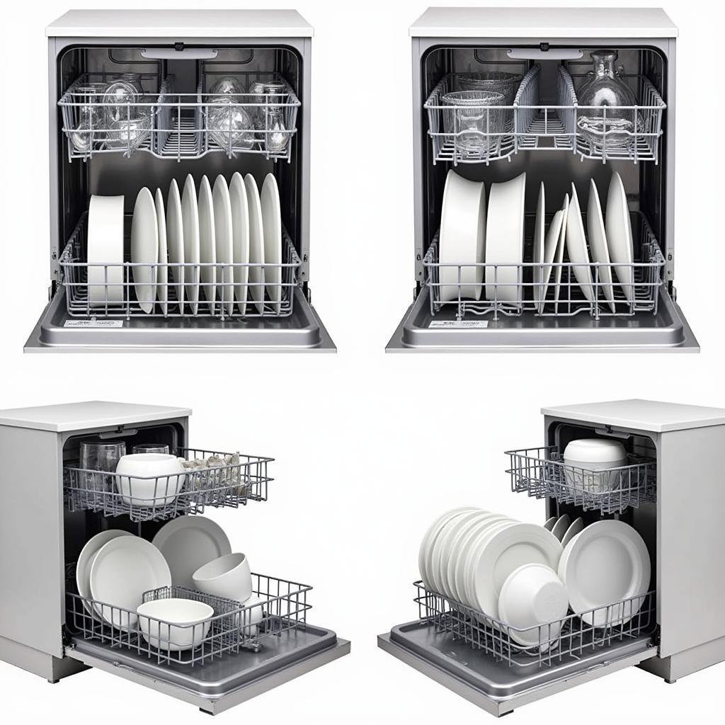 Under Sink Dishwasher with Adjustable Racks