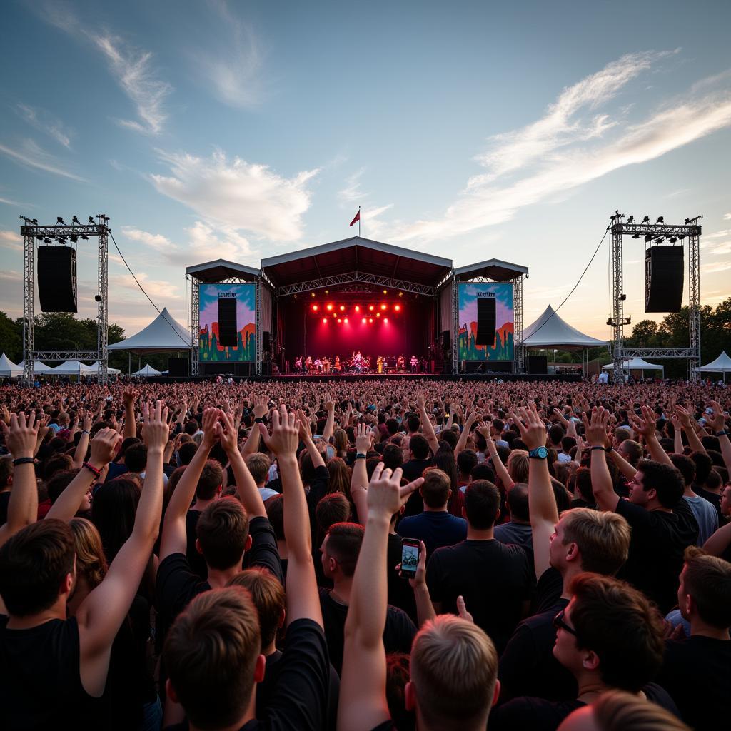 US Bands 2023 Festival Crowd Enjoying a Concert