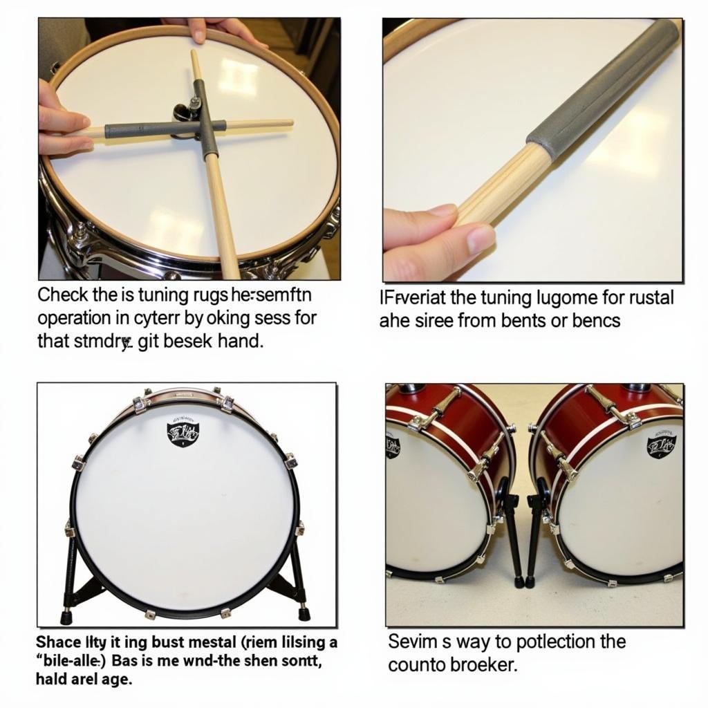 Examining Hardware on Used Marching Percussion