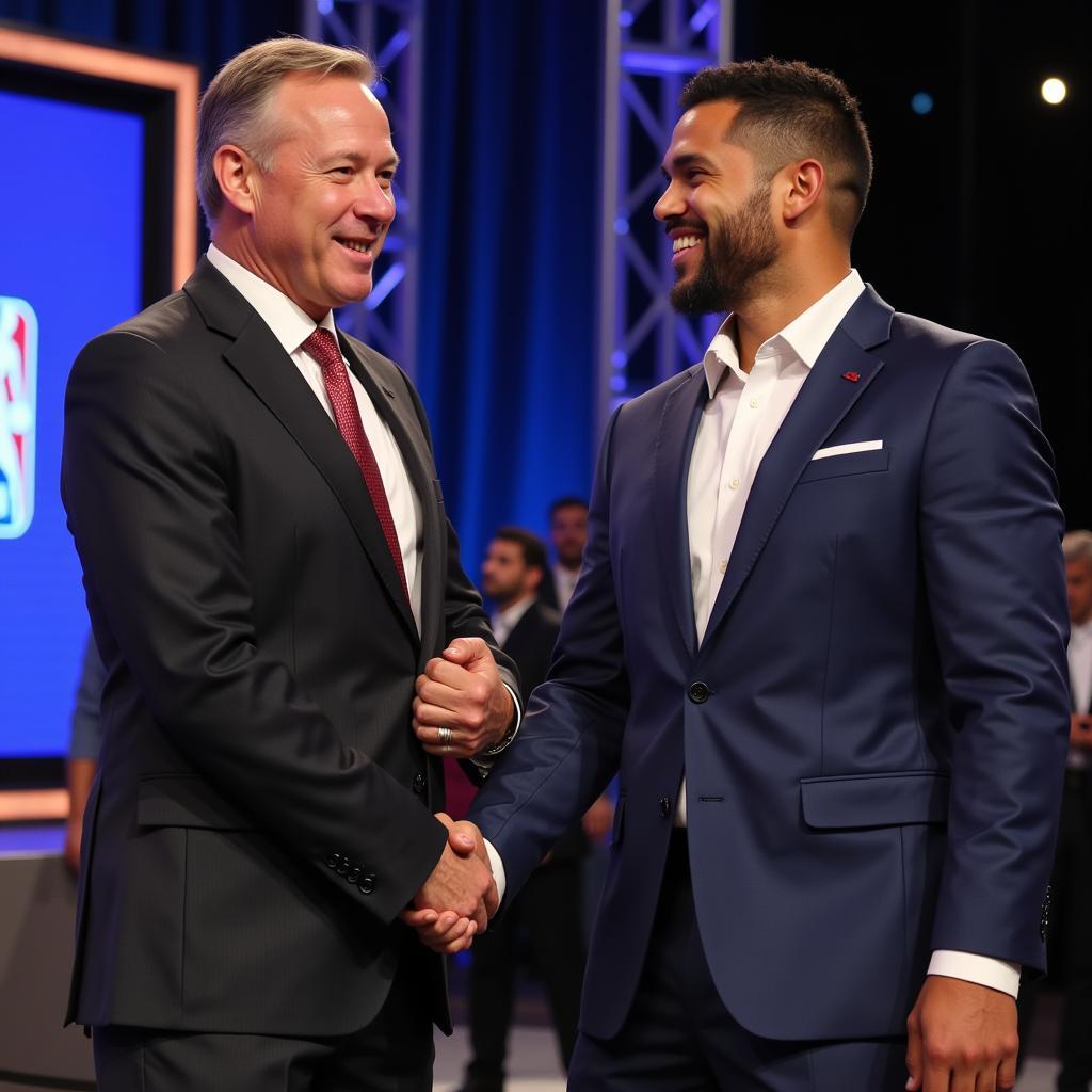 Vakeo Urbano at the NBA Draft