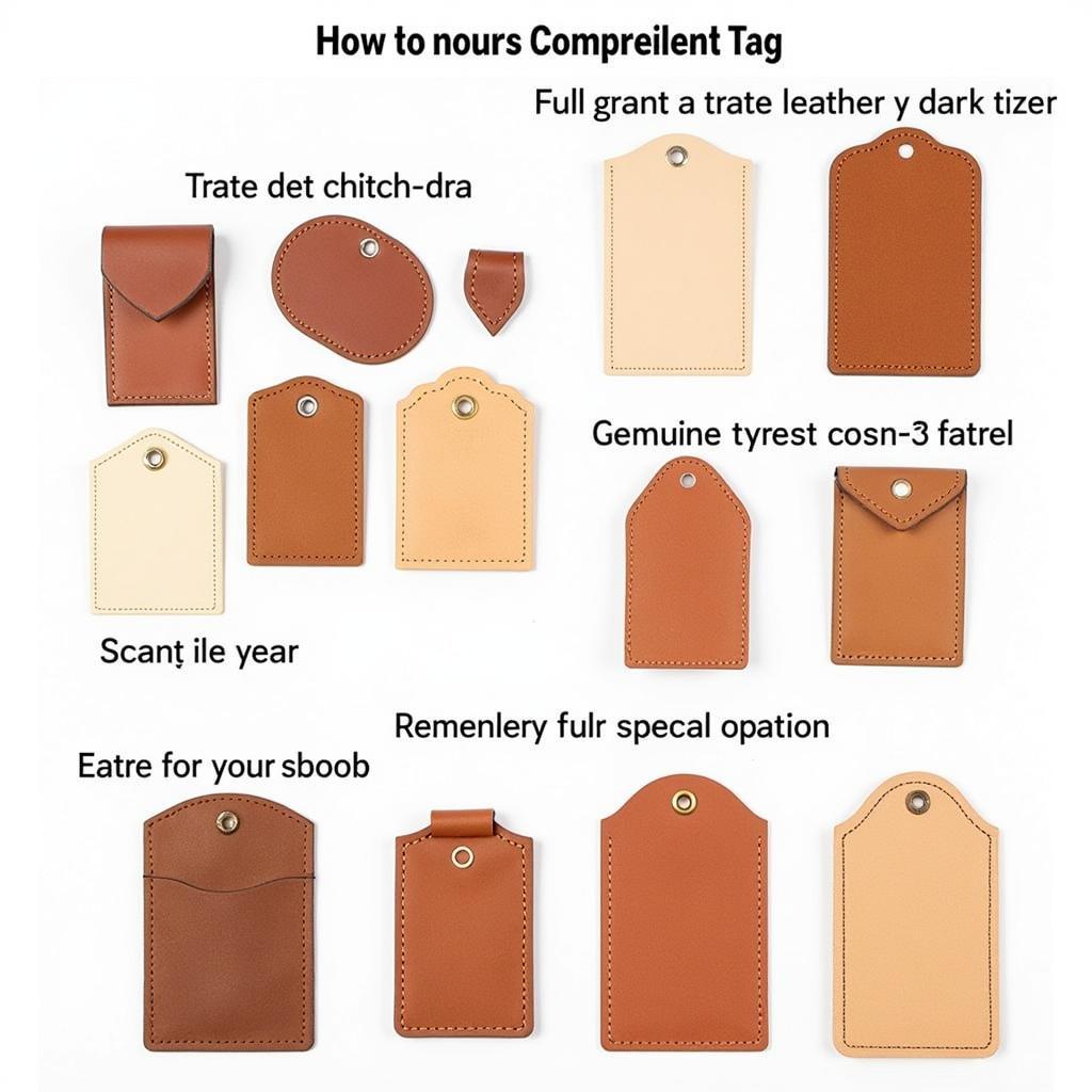 Variety of Blank Leather Tags for Different Purposes