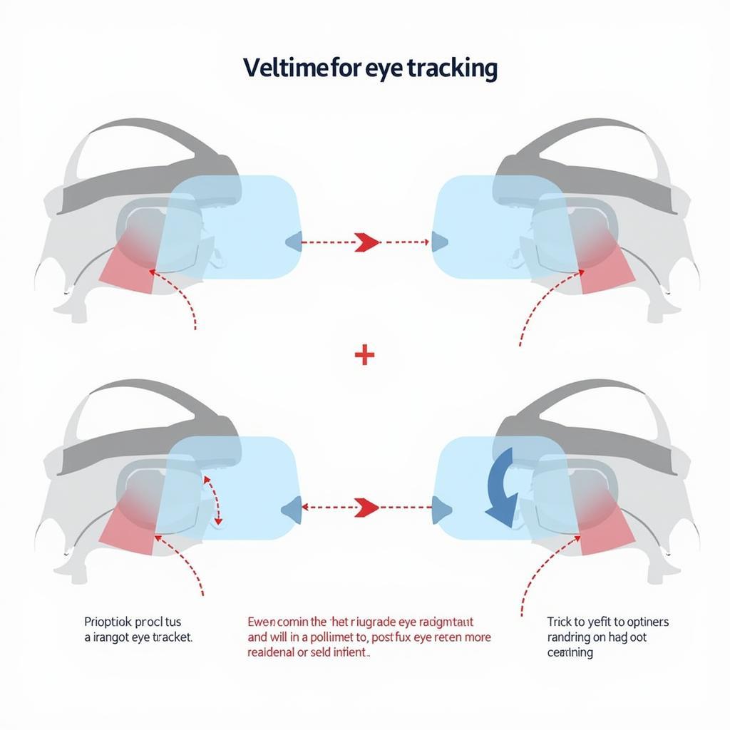 Illustration of how eye tracking works in VR