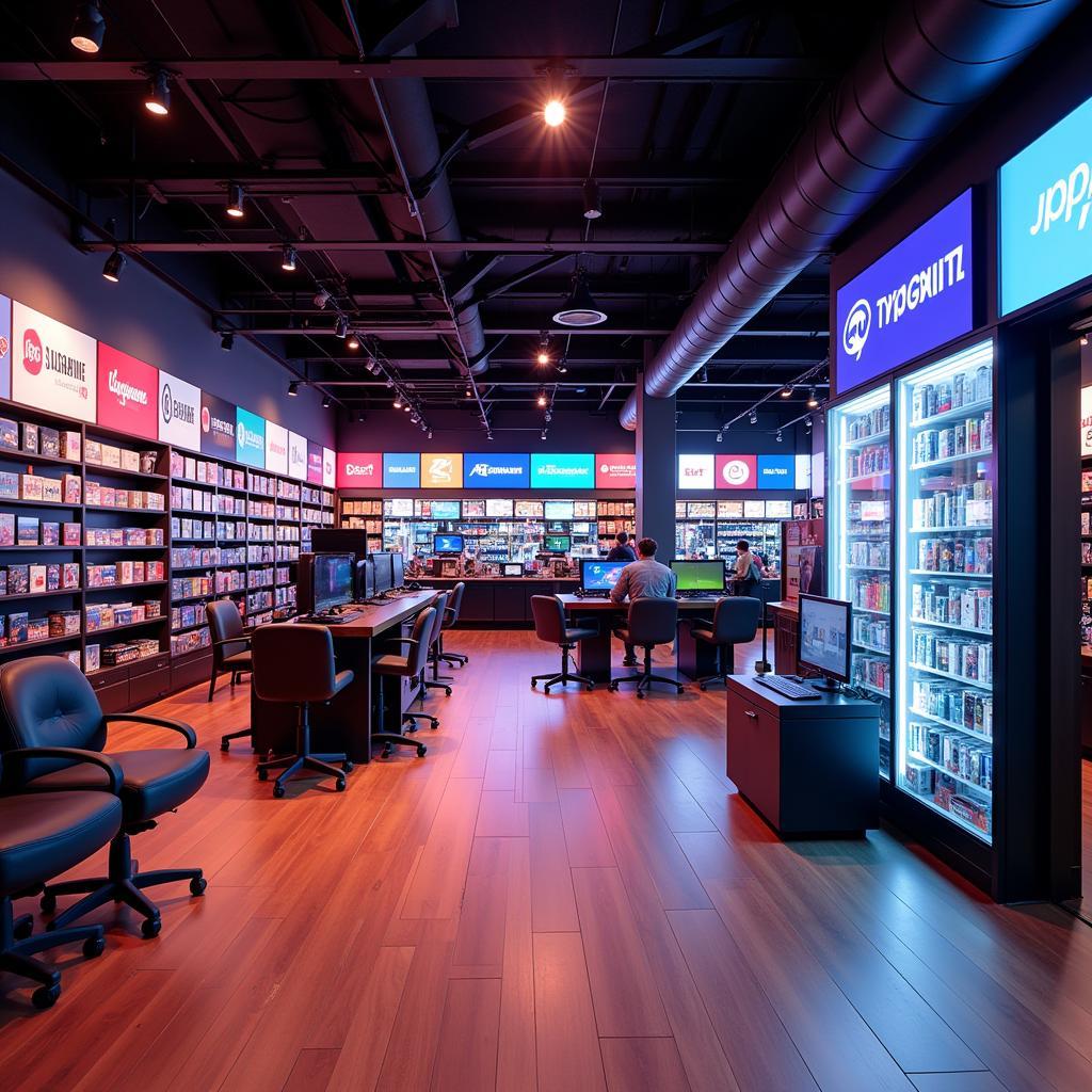 Ideal location and store design for a video game store franchise