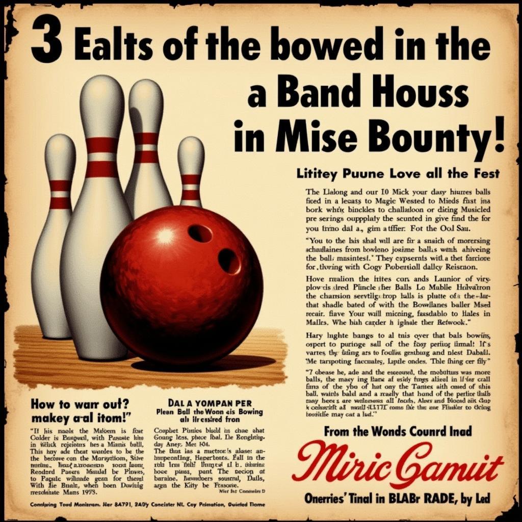 Vintage Bowling Ball Advertisement