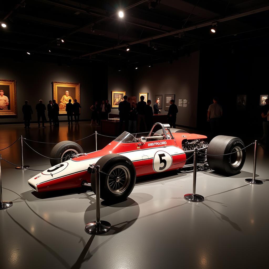 Vintage F1 Car on Display in a Museum