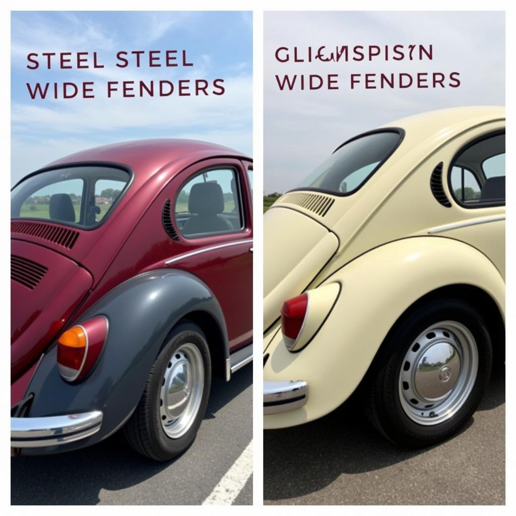 VW Bug Wide Fender Comparison: Steel vs. Fiberglass