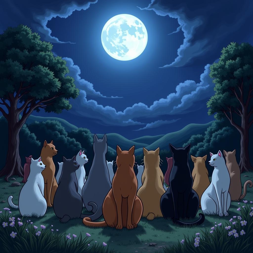 Warrior Cats Gathering at Four Trees